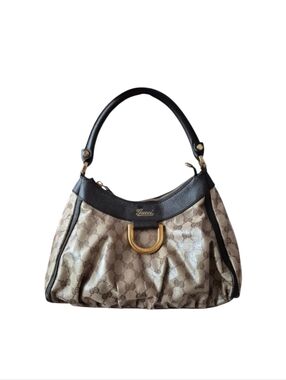 Gucci Brown GG Canvas Abbey D-Ring Shoulder Bag